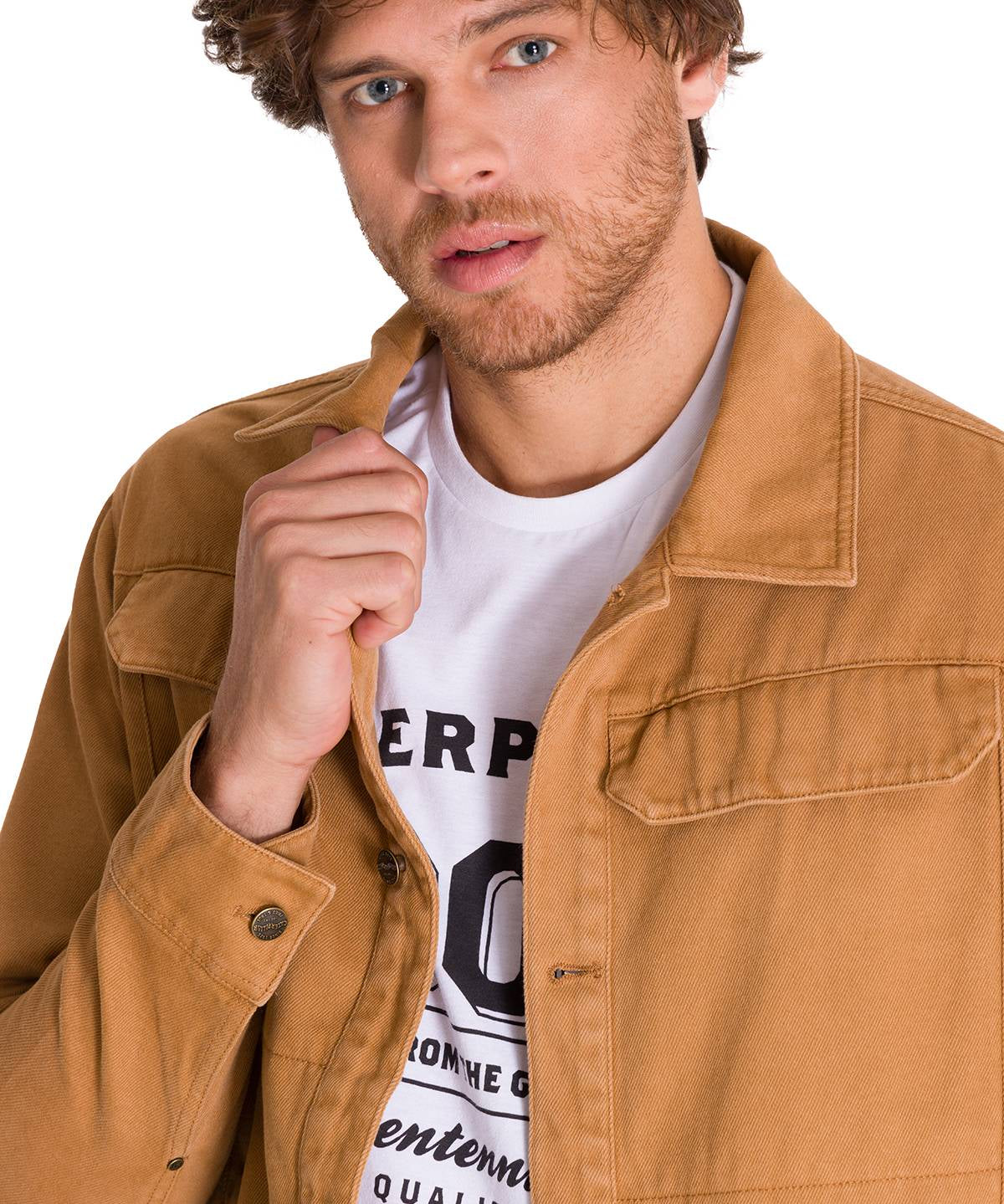 Chaqueta Manga Larga Hombre Heritage Uniform Twill Shirt Caramelo Cat