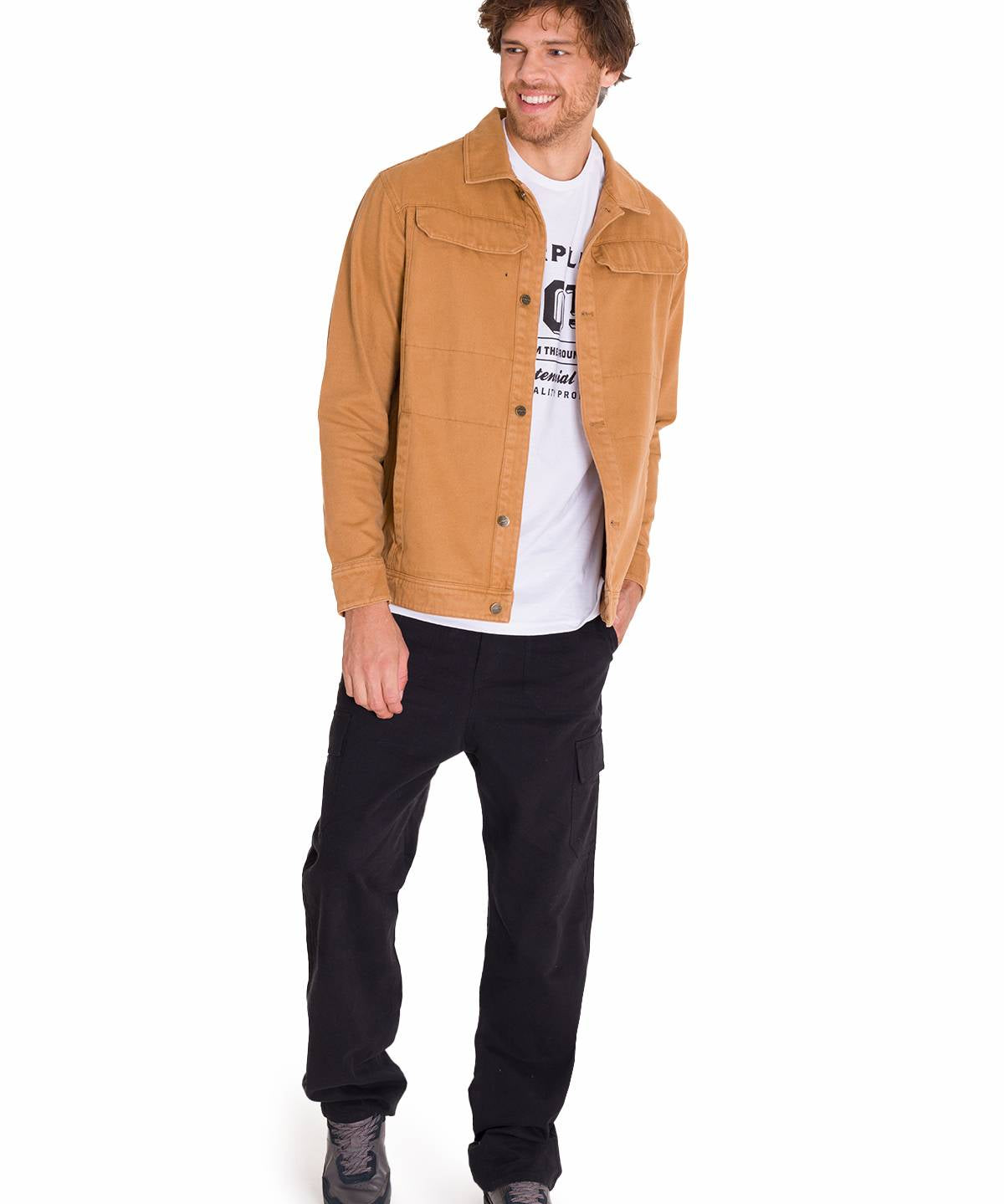 Chaqueta Manga Larga Hombre Heritage Uniform Twill Shirt Caramelo Cat