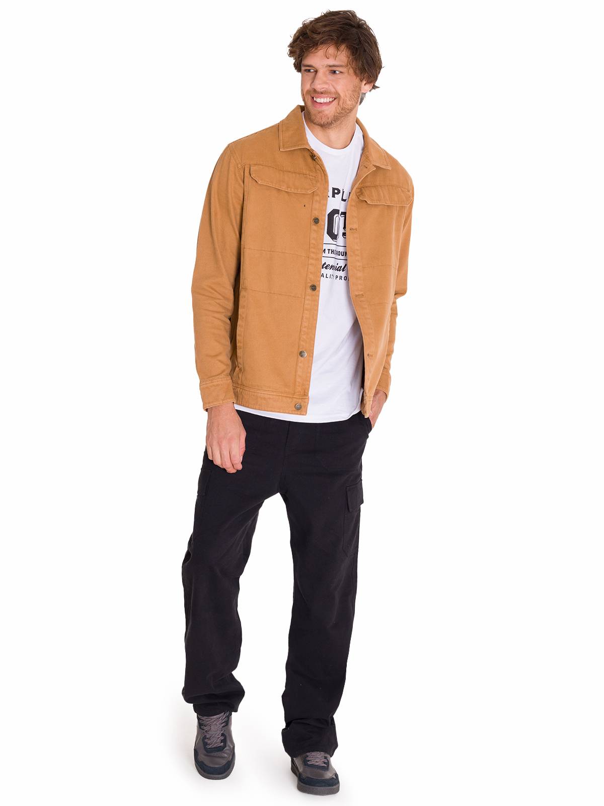 Chaqueta Manga Larga Hombre Heritage Uniform Twill Shirt Caramelo Cat