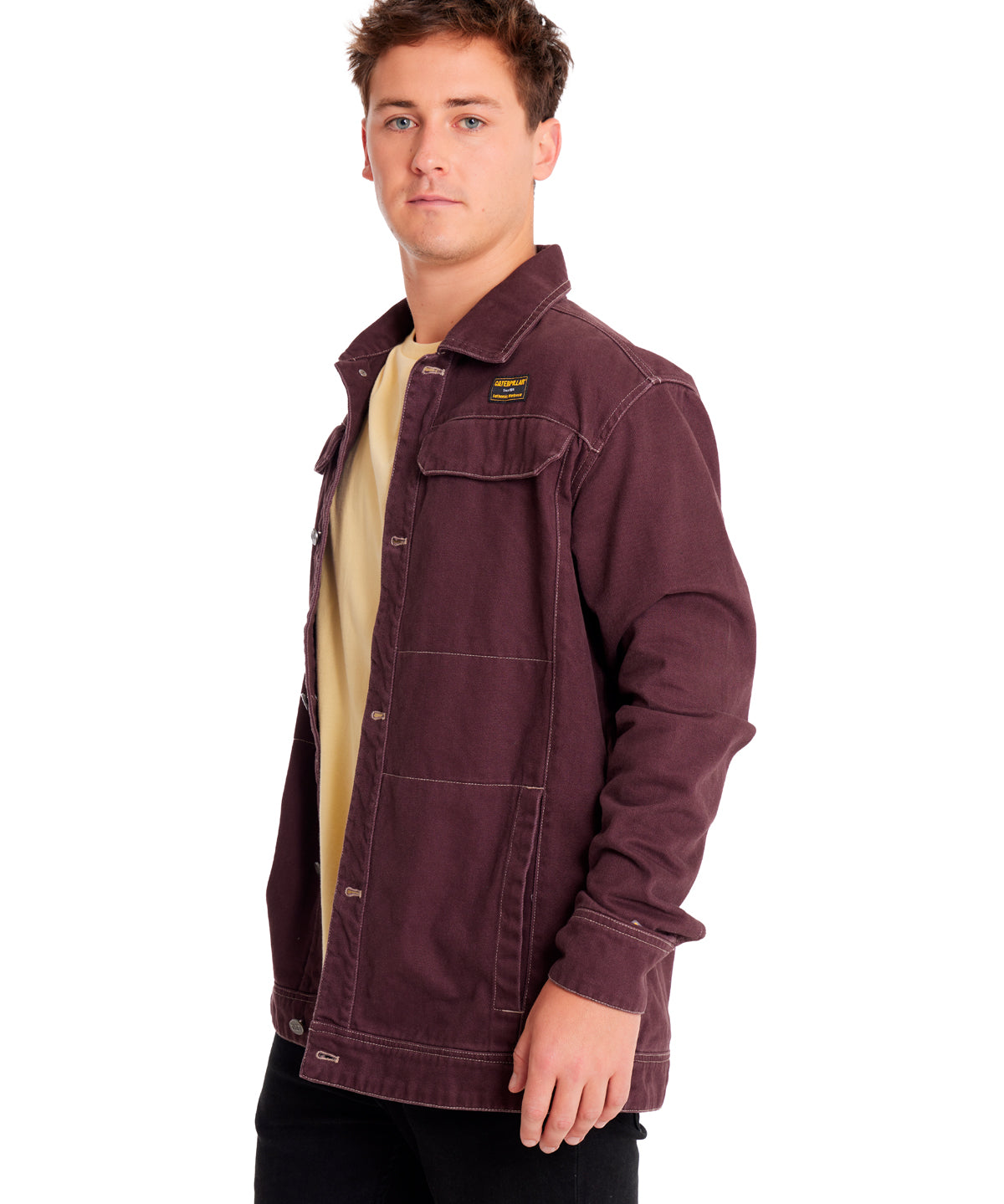 Chaqueta Casual Unisex HERITAGE UNIFORM TWILL SHIRT JACKET Burdeo CAT