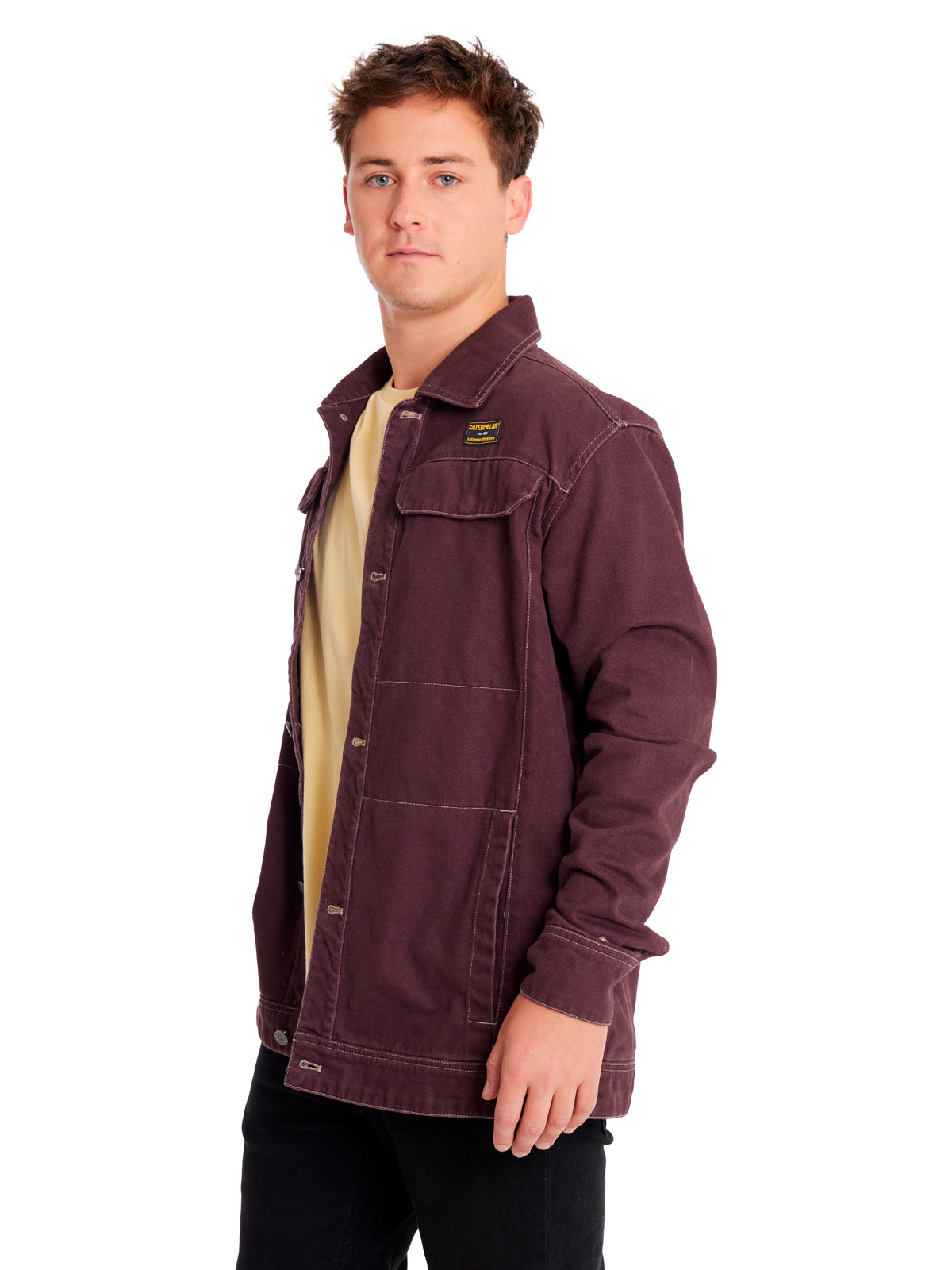 Chaqueta Casual Unisex HERITAGE UNIFORM TWILL SHIRT JACKET Burdeo CAT