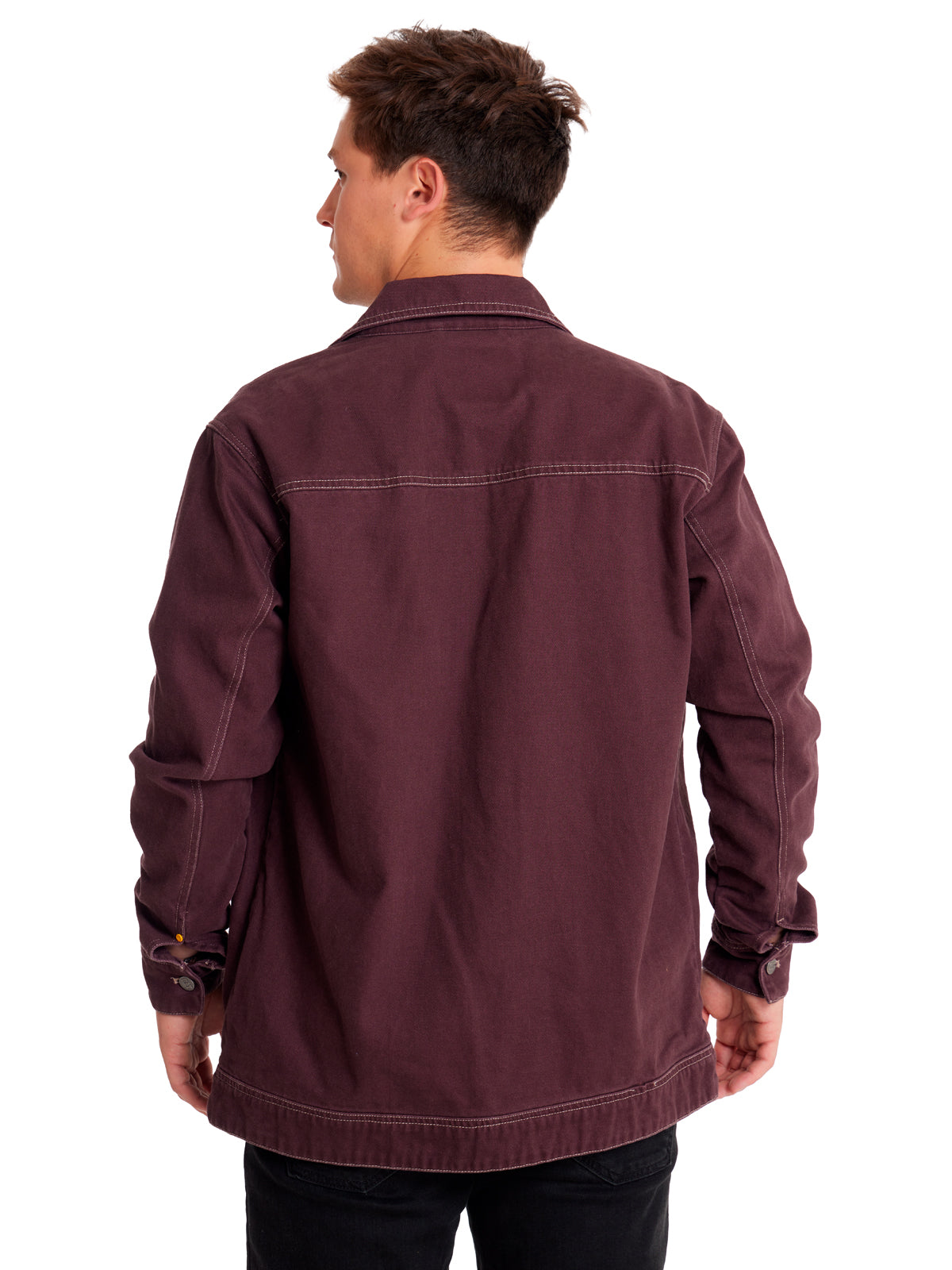 Chaqueta Casual Unisex HERITAGE UNIFORM TWILL SHIRT JACKET Burdeo CAT