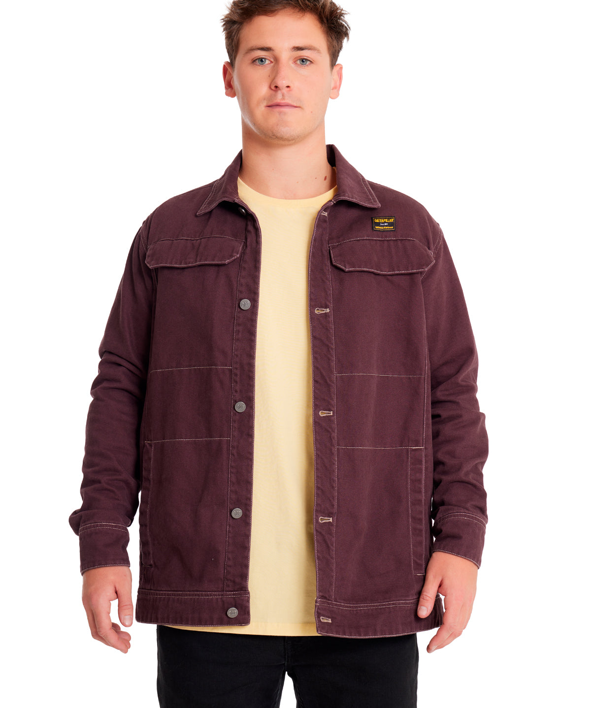 Chaqueta Casual Unisex HERITAGE UNIFORM TWILL SHIRT JACKET Burdeo CAT