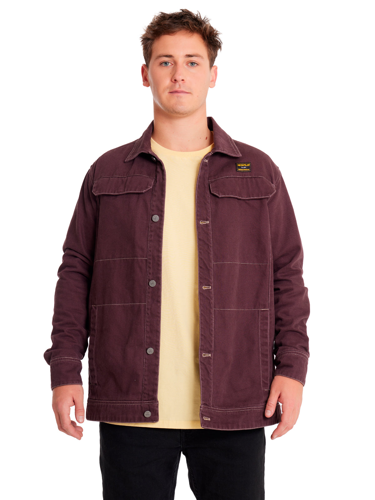 Chaqueta Casual Unisex HERITAGE UNIFORM TWILL SHIRT JACKET Burdeo CAT