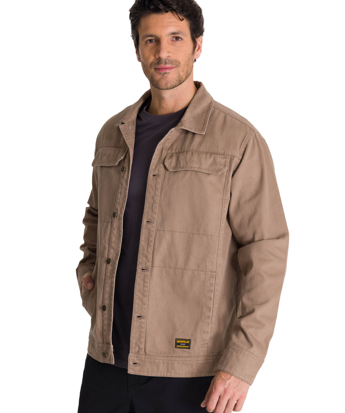 Chaqueta Twill Hombre Heritage Uniform Café Claro CAT