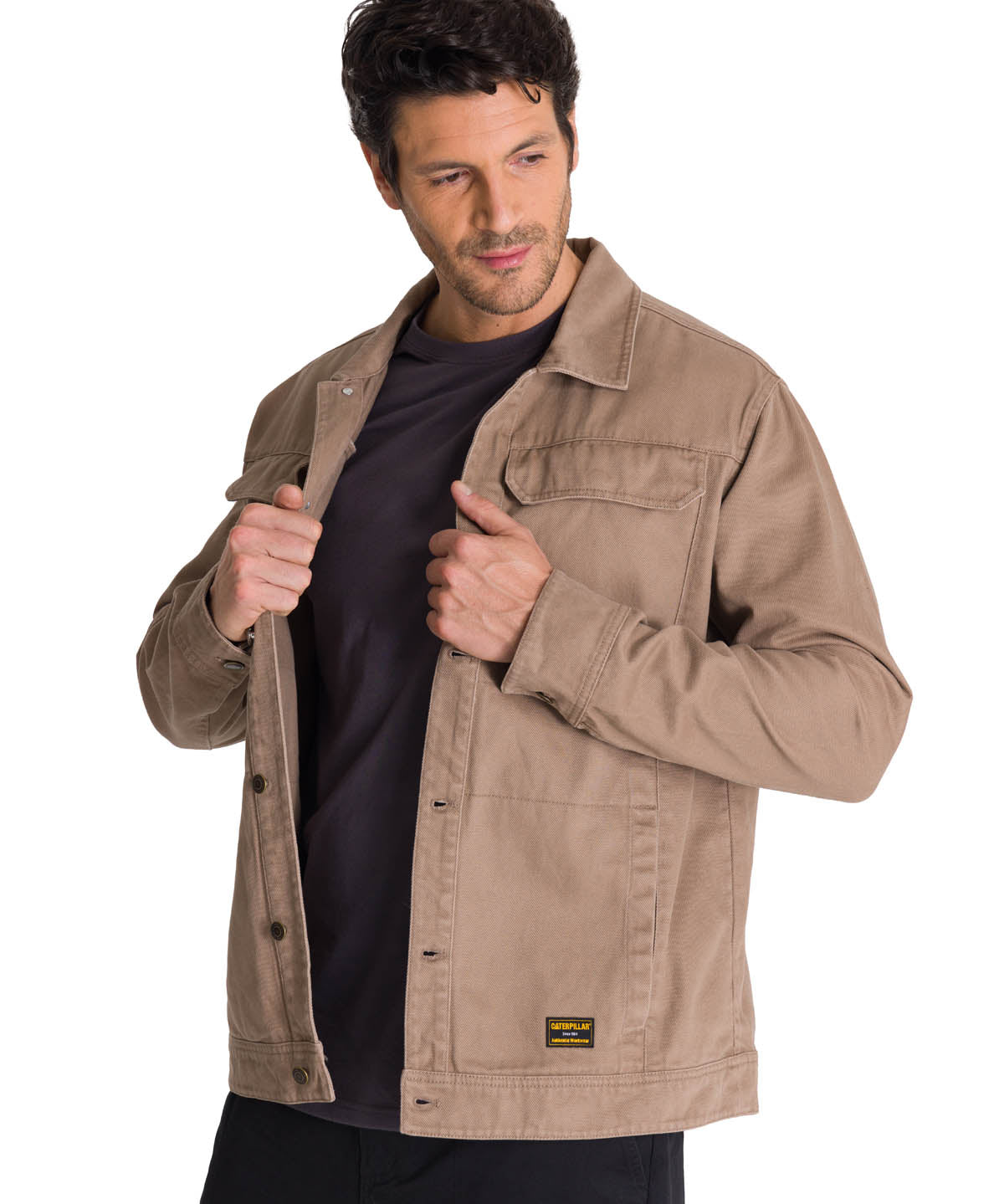 Chaqueta Twill Hombre Heritage Uniform Café Claro CAT