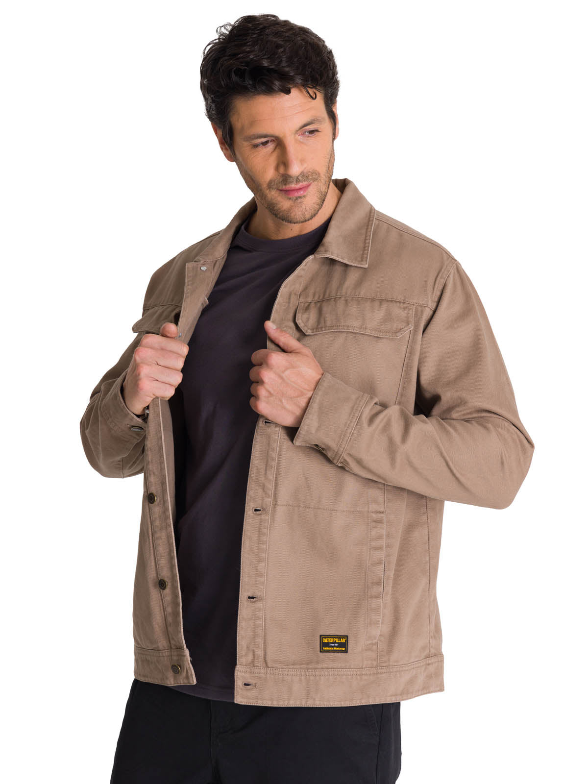 Chaqueta Twill Hombre Heritage Uniform Café Claro CAT