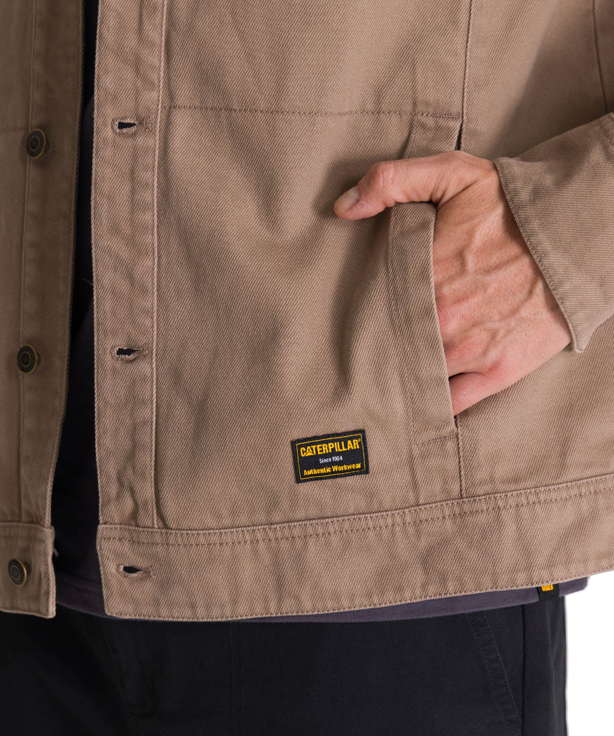 Chaqueta Twill Hombre Heritage Uniform Café Claro CAT