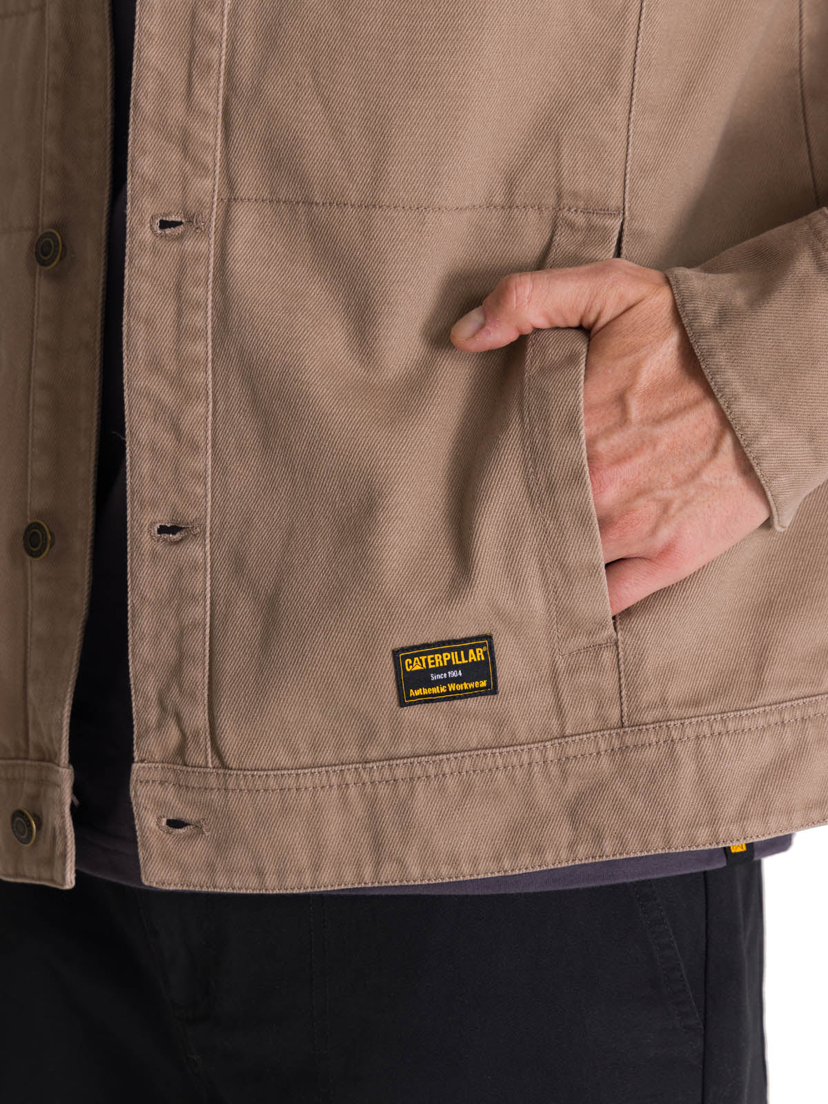 Chaqueta Twill Hombre Heritage Uniform Café Claro CAT