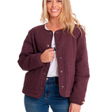 Chaqueta Casual Mujer HERITAGE UNIFORM LIGHTWEIGHT QUILTED JACKET Burdeo CAT