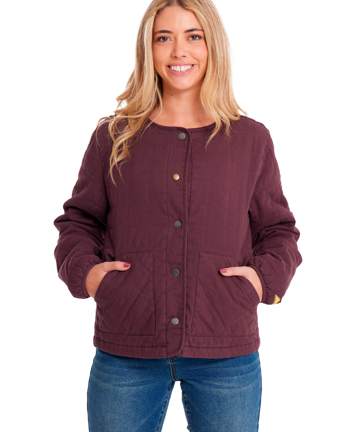 Chaqueta Casual Mujer HERITAGE UNIFORM LIGHTWEIGHT QUILTED JACKET Burdeo CAT