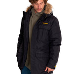 Parka Casual Hombre Mediumweight Insulated Utility Parka Negro Cat