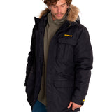 Parka Casual Hombre Mediumweight Insulated Utility Parka Negro Cat