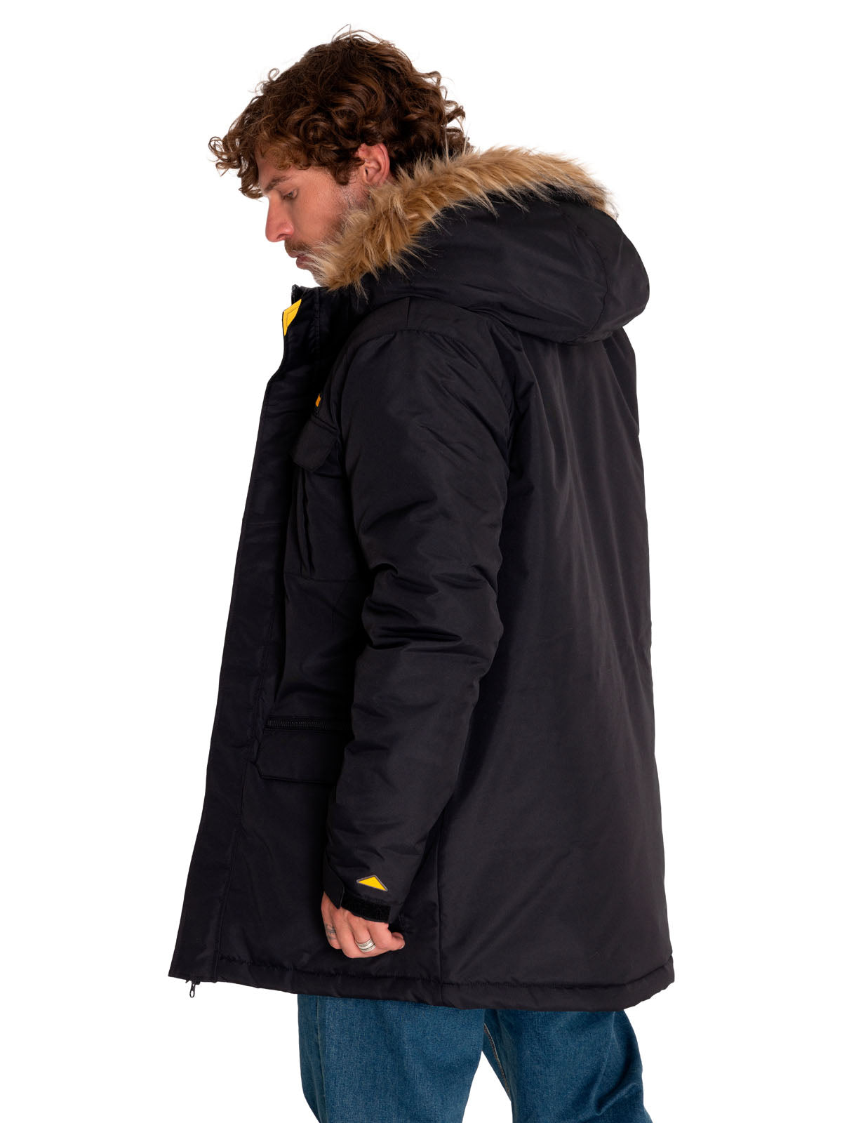 Parka Casual Hombre Mediumweight Insulated Utility Parka Negro Cat