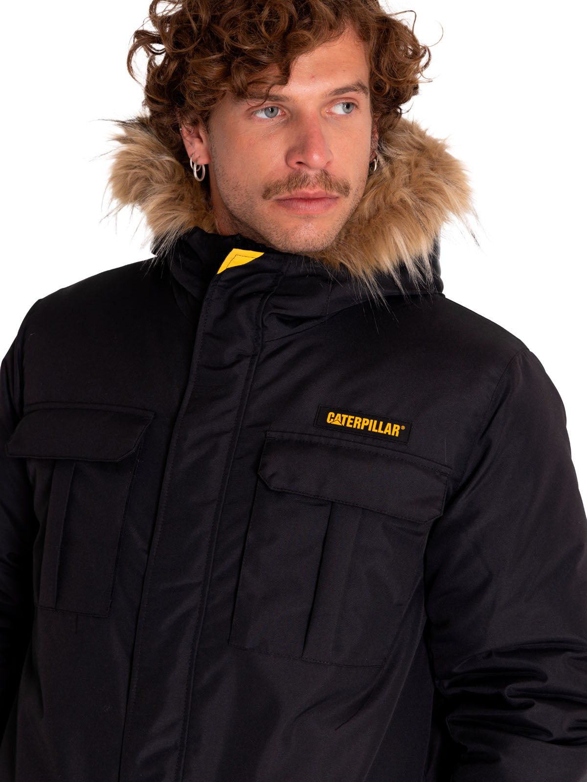 Parka Casual Hombre Mediumweight Insulated Utility Parka Negro Cat