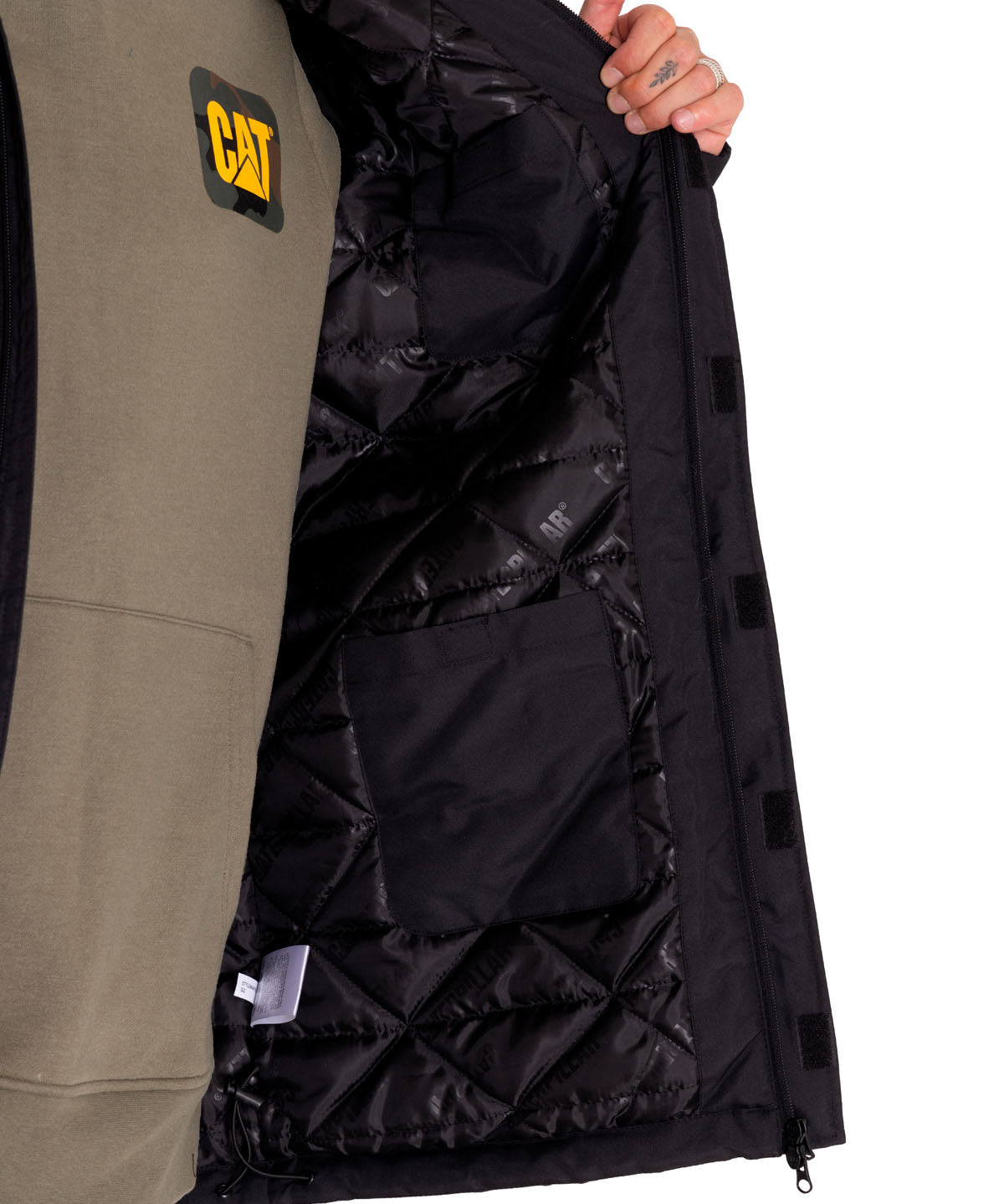 Parka Casual Hombre Mediumweight Insulated Utility Parka Negro Cat