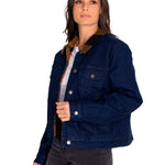 Chaqueta Denim Mujer Denim Plaid-Lined Jacket Azul Cat