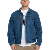 Chaqueta Casual Hombre Flannel Lined Denim Jacket Azul Cat