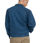 Chaqueta Casual Hombre Flannel Lined Denim Jacket Azul Cat