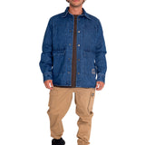 Chaqueta Casual Unisex Rigid Denim Heavy Overshirt Gris Cat