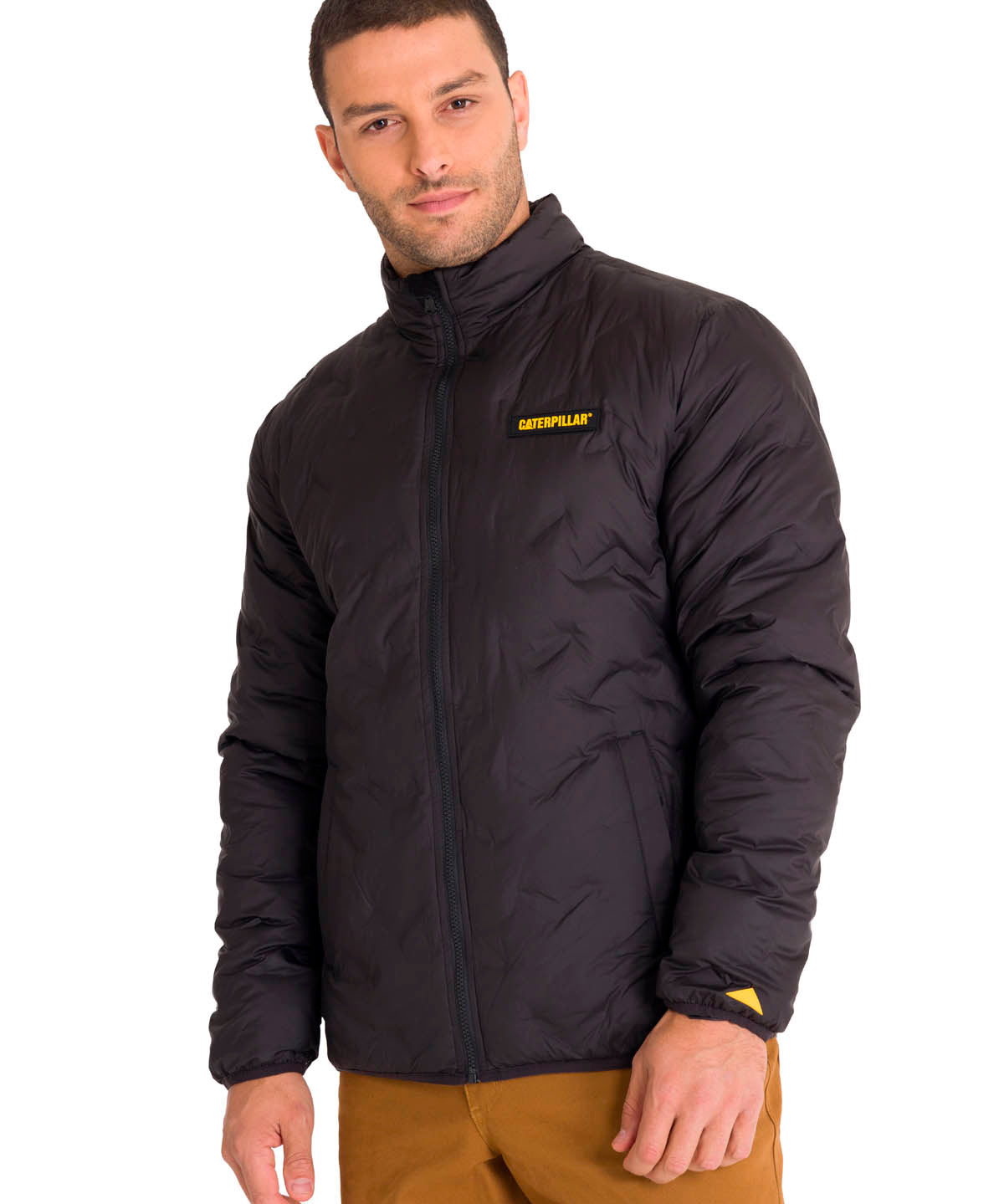 Parka Manga Larga Hombre Bonded Medium Weight Insulated Negra Cat