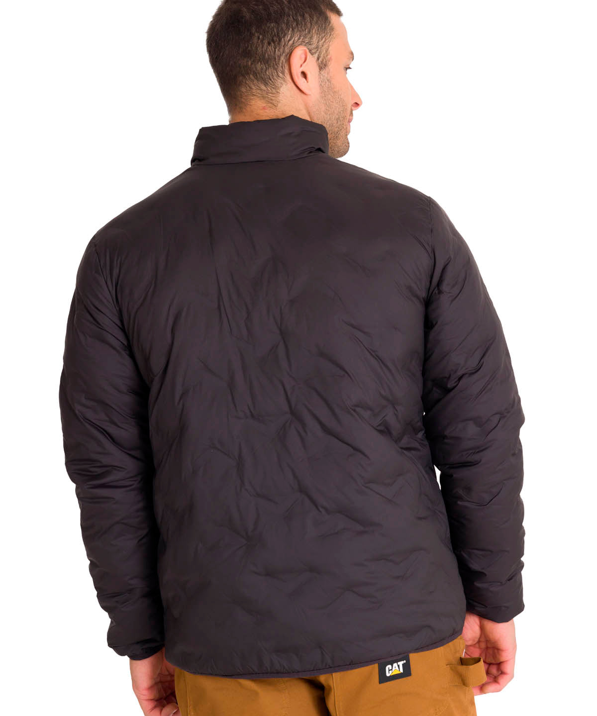Parka Manga Larga Hombre Bonded Medium Weight Insulated Negra Cat