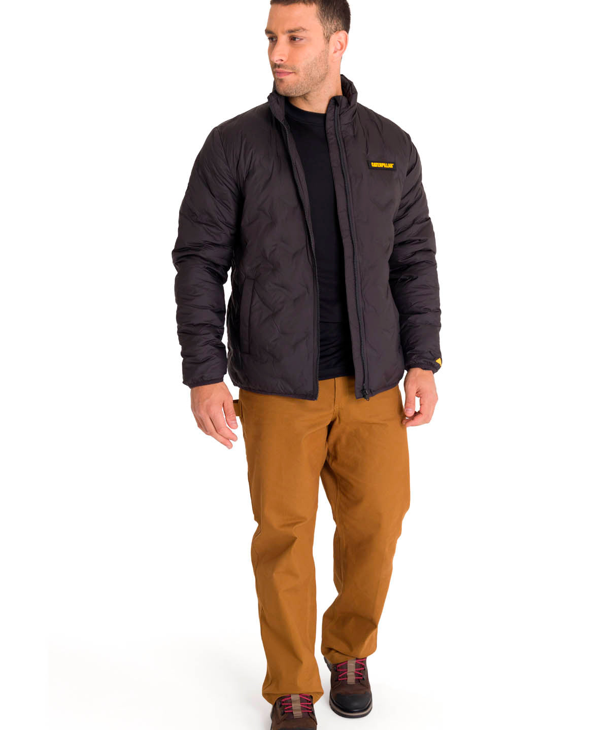 Parka Manga Larga Hombre Bonded Medium Weight Insulated Negra Cat