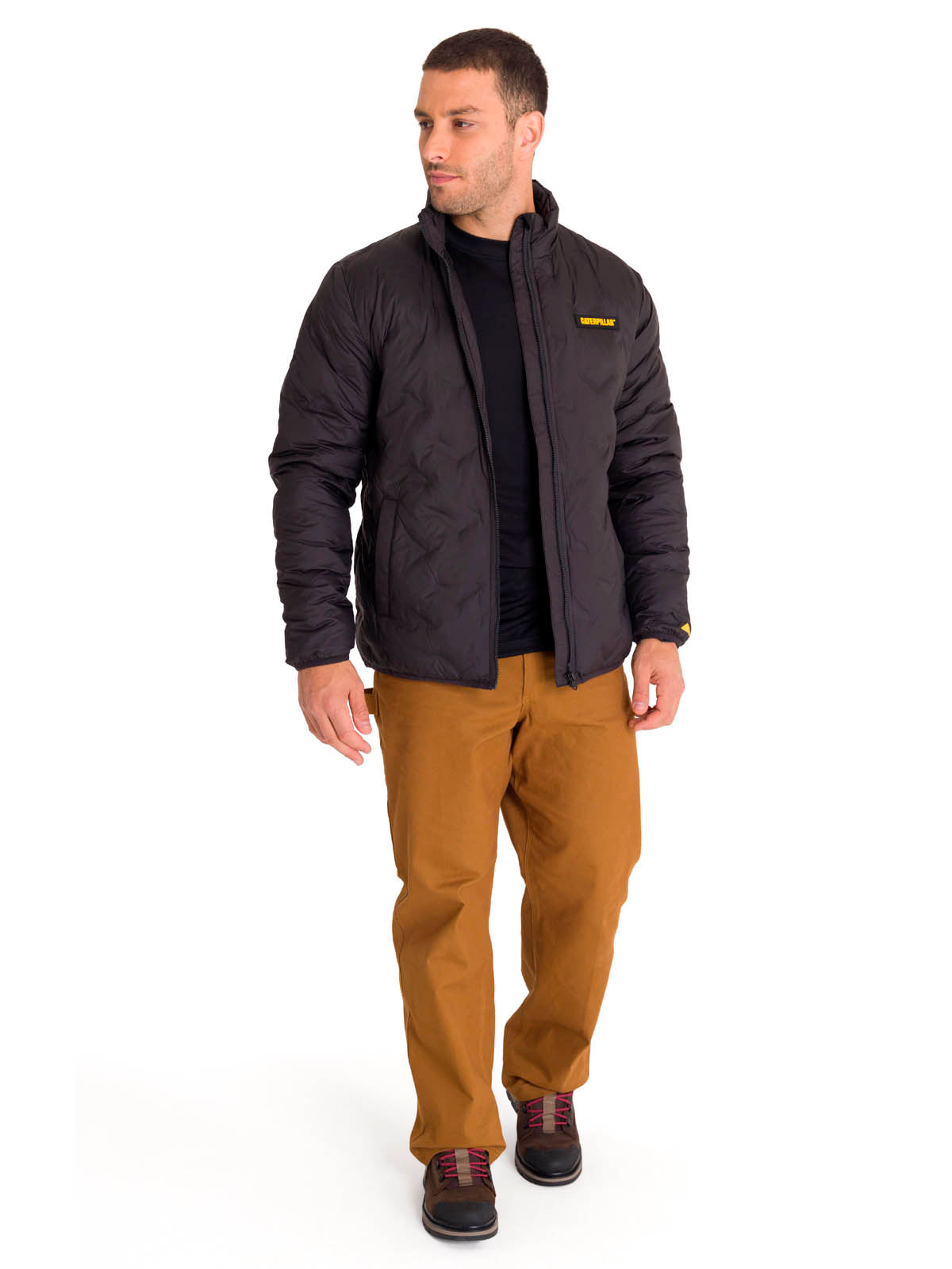 Parka Manga Larga Hombre Bonded Medium Weight Insulated Negra Cat