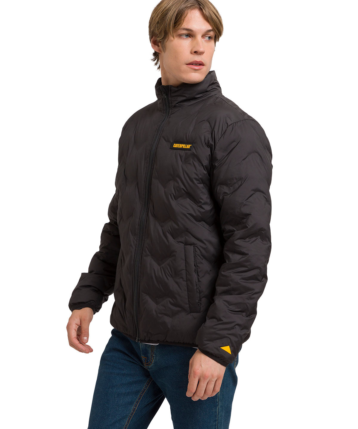 Parka Manga Larga Hombre Bonded Medium Weight Insulated Negra Cat