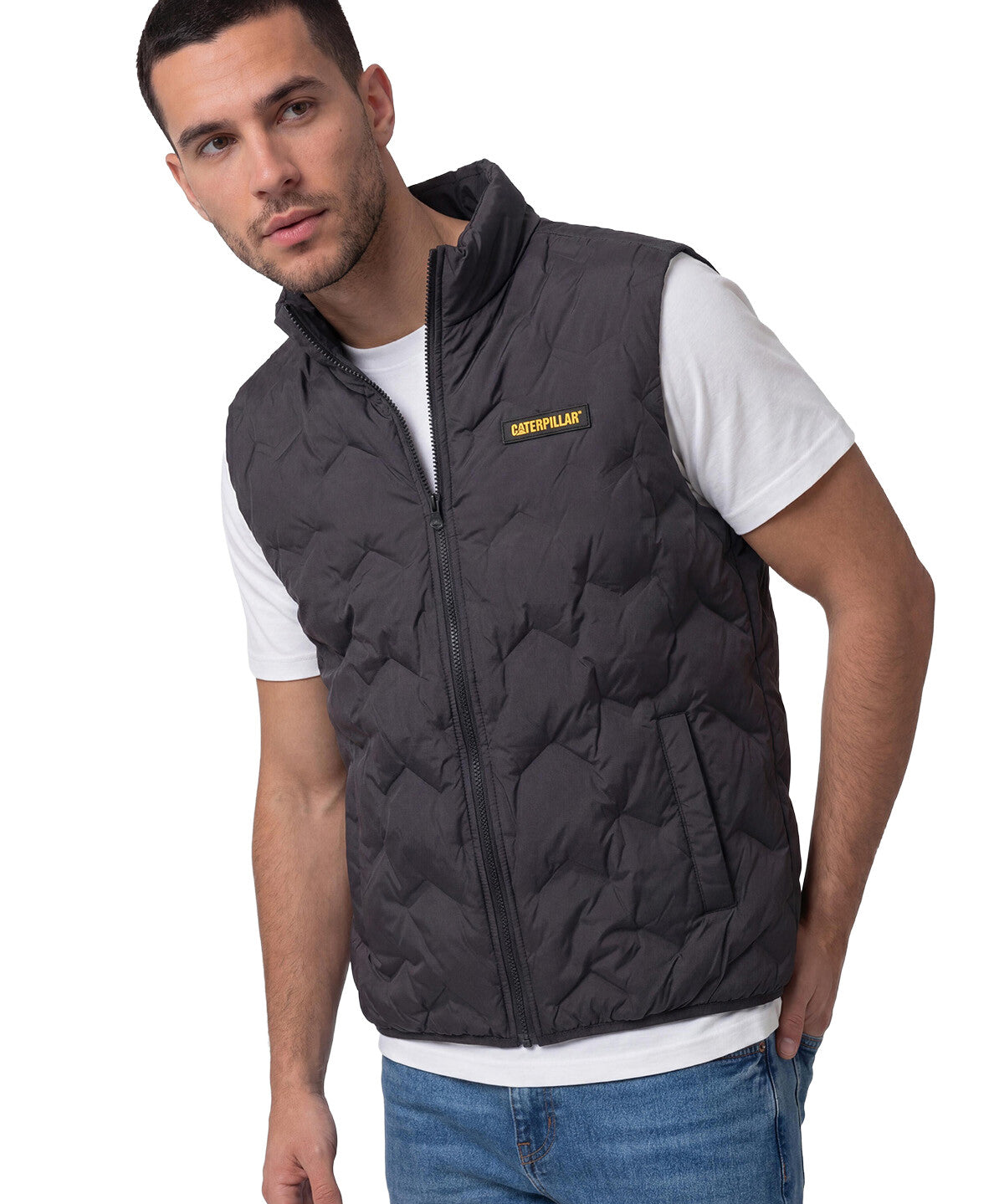Parka sin mangas Hombre CAT Bonded Medium Weight Negra