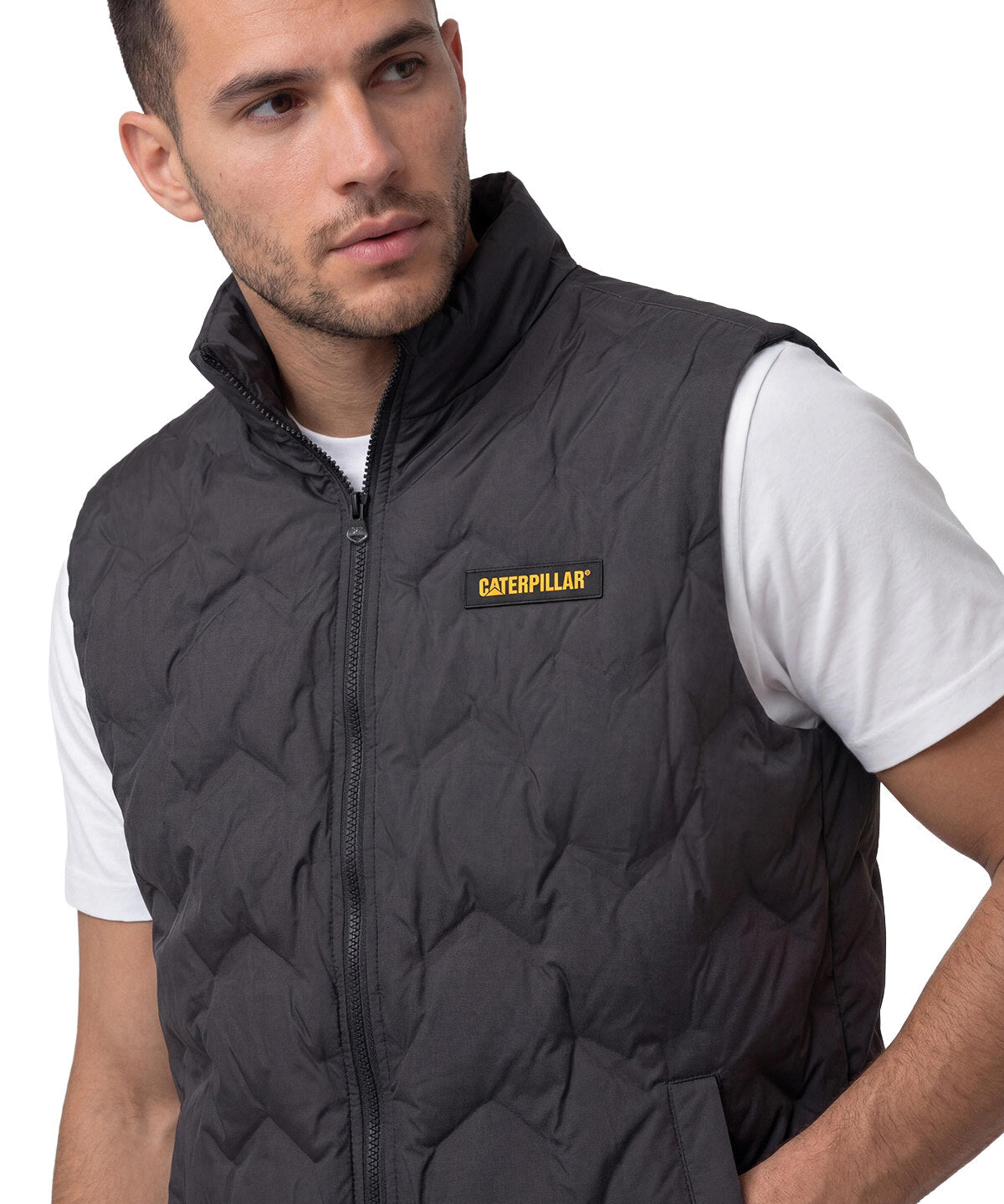 Parka sin mangas Hombre CAT Bonded Medium Weight Negra