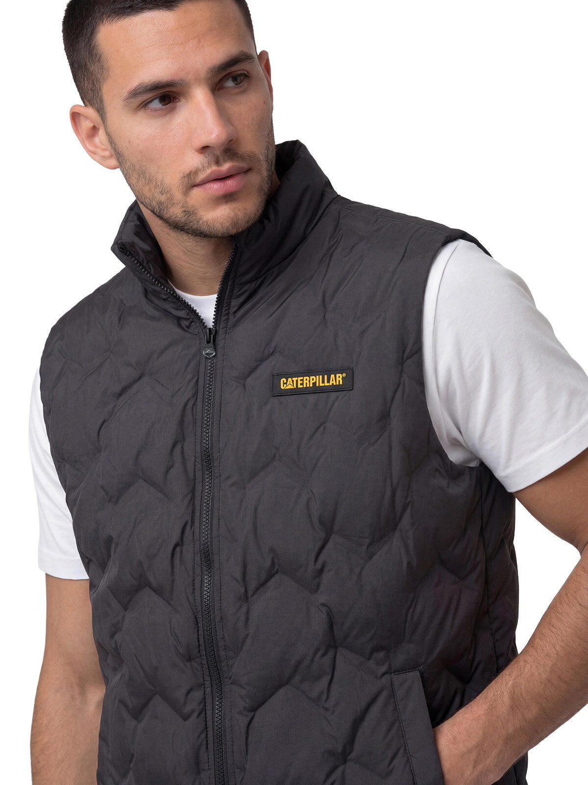 Parka sin mangas Hombre CAT Bonded Medium Weight Negra