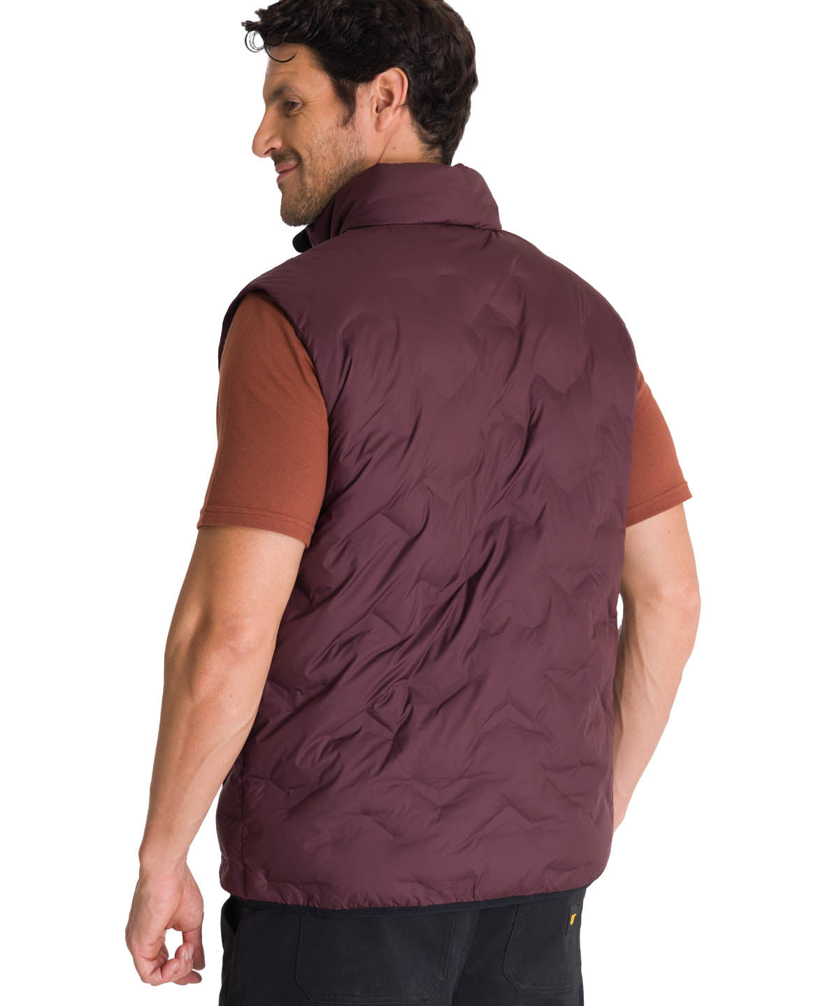 Chaqueta Sin Mangas Hombre Bonded Granate CAT