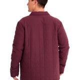 Chaqueta Casual Hombre QUILTED FLANNEL SNAP FRONT LIGHTWEIGHT INSULATED JACKET Burdeo CAT
