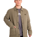 Chaqueta Casual Hombre QUILTED FLANNEL SNAP FRONT LIGHTWEIGHT INSULATED JACKET Verde CAT
