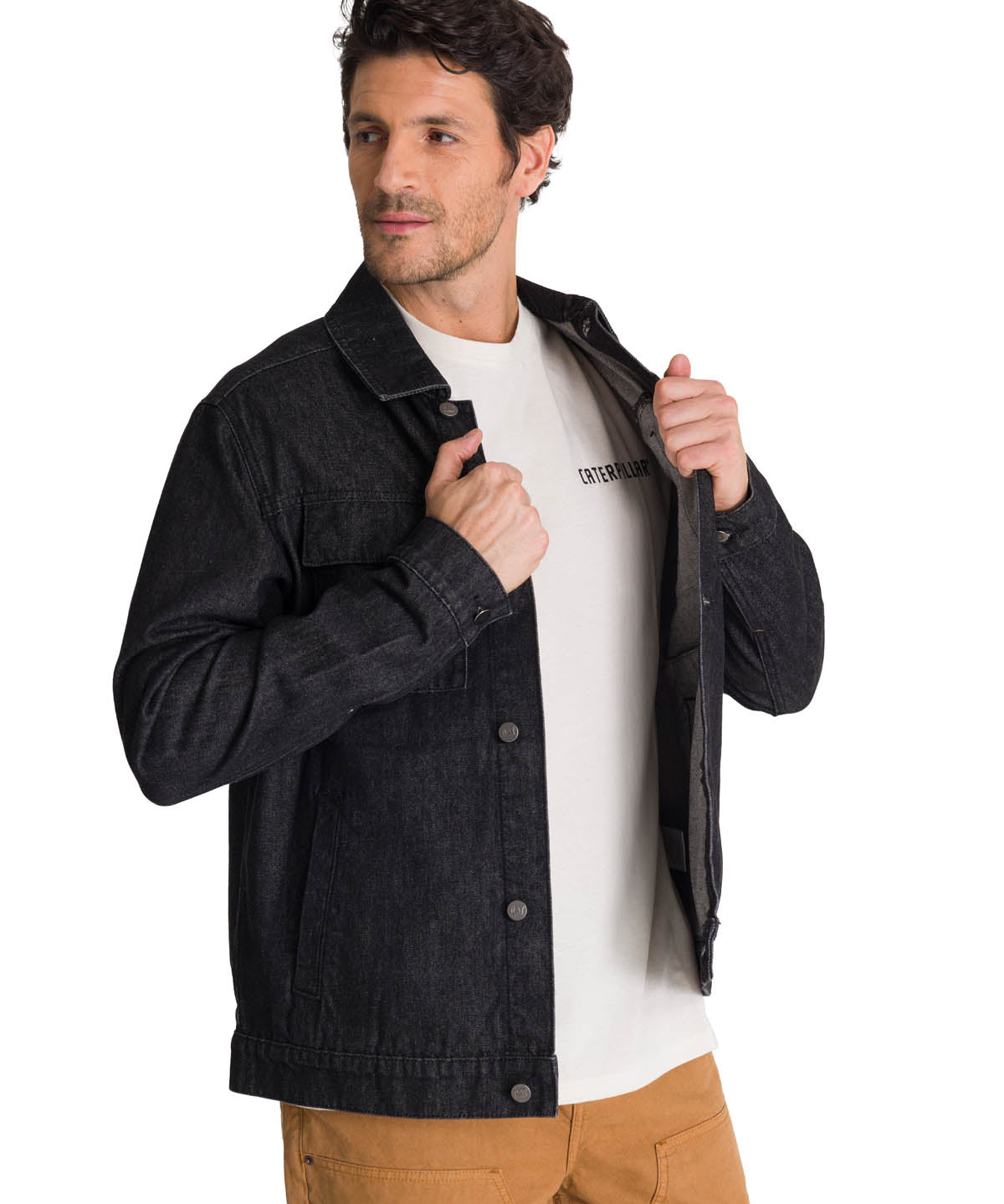 Chaqueta de Jeans Hombre Denim Work Negro CAT