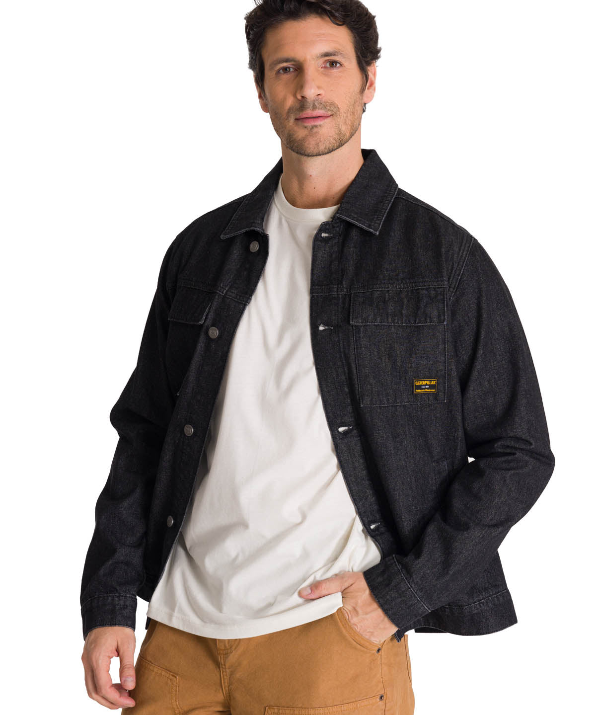 Chaqueta de Jeans Hombre Denim Work Negro CAT