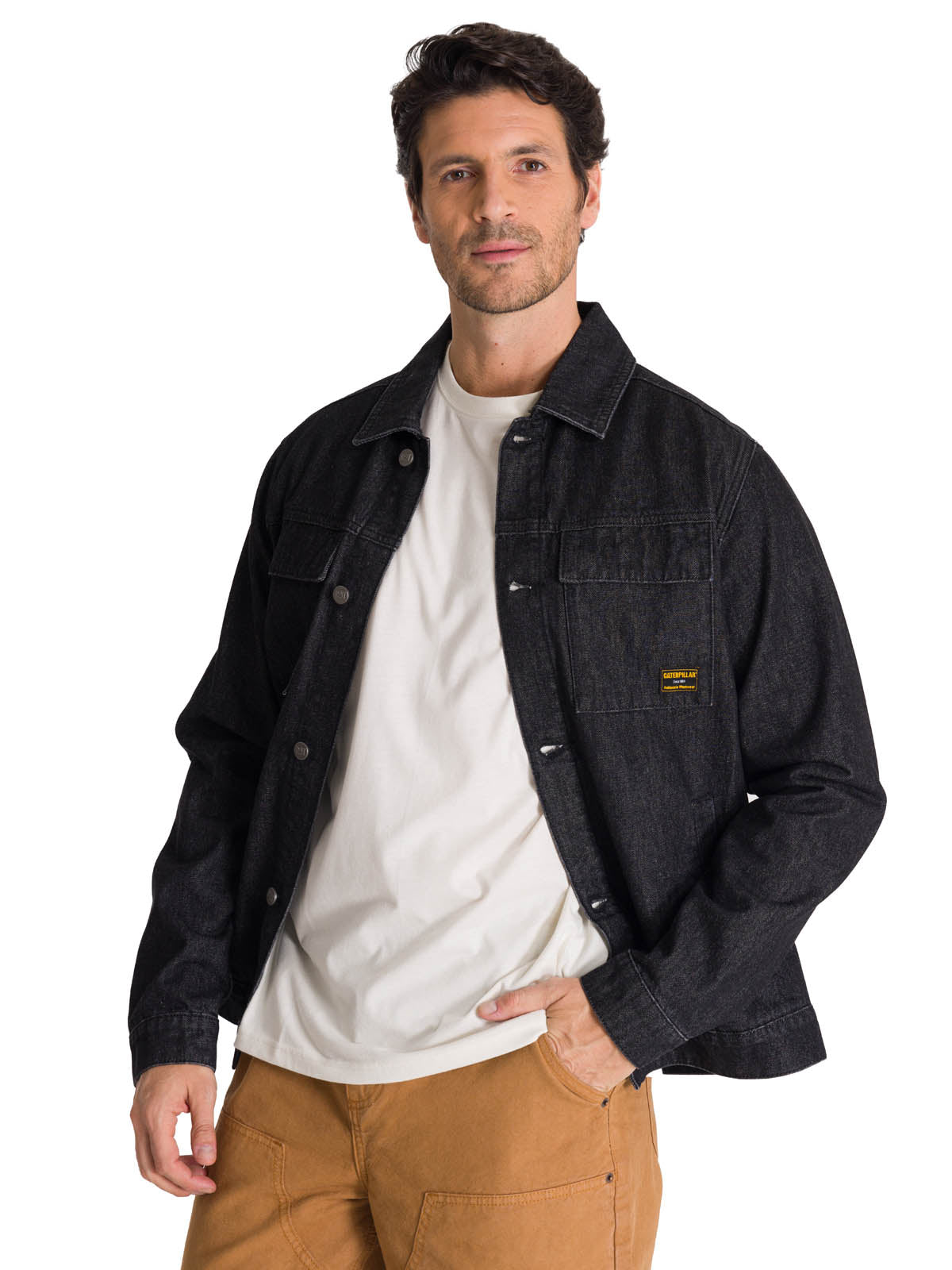 Chaqueta de Jeans Hombre Denim Work Negro CAT