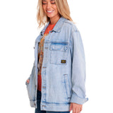 Chaqueta Casual Unisex DENIM WORK JACKET Azul claro CAT