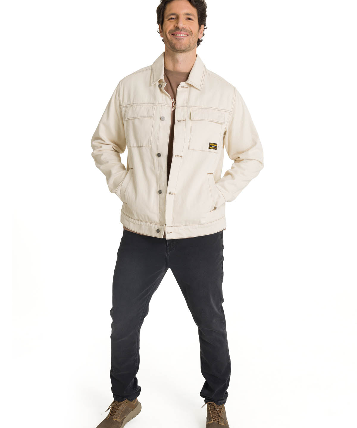 Chaqueta de Jeans Hombre Denim Work Beige CAT