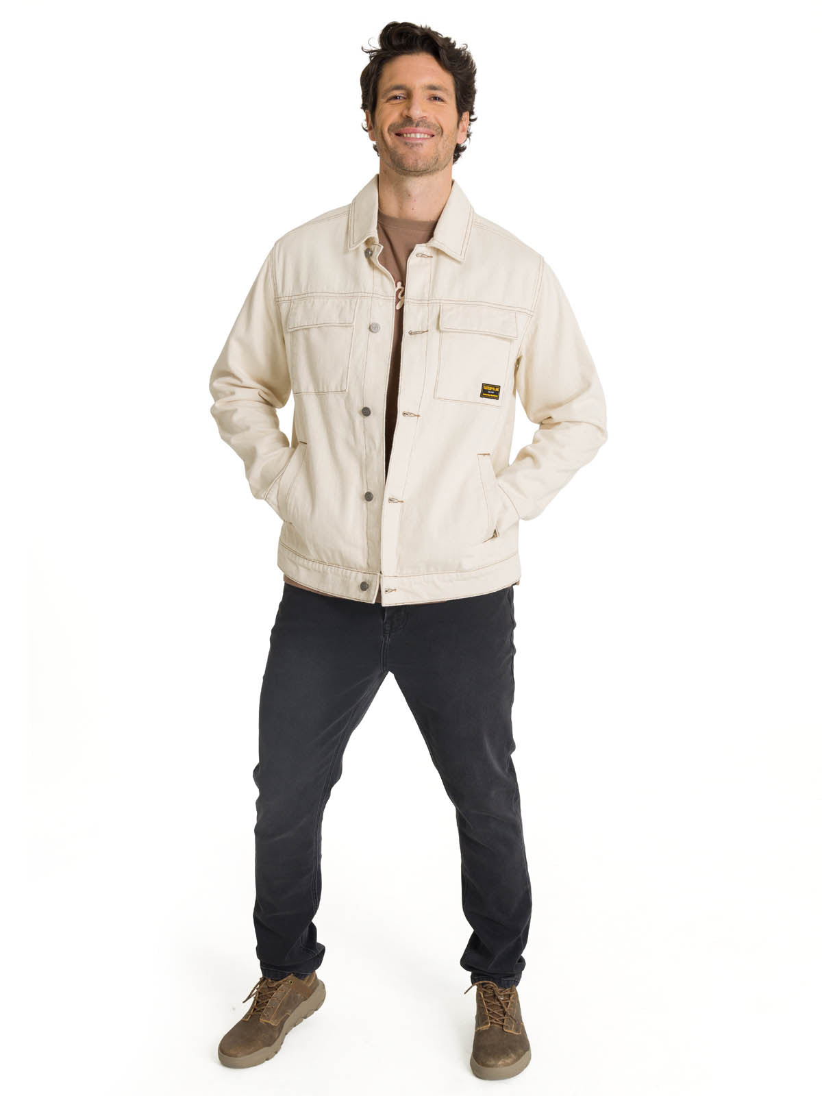Chaqueta de Jeans Hombre Denim Work Beige CAT