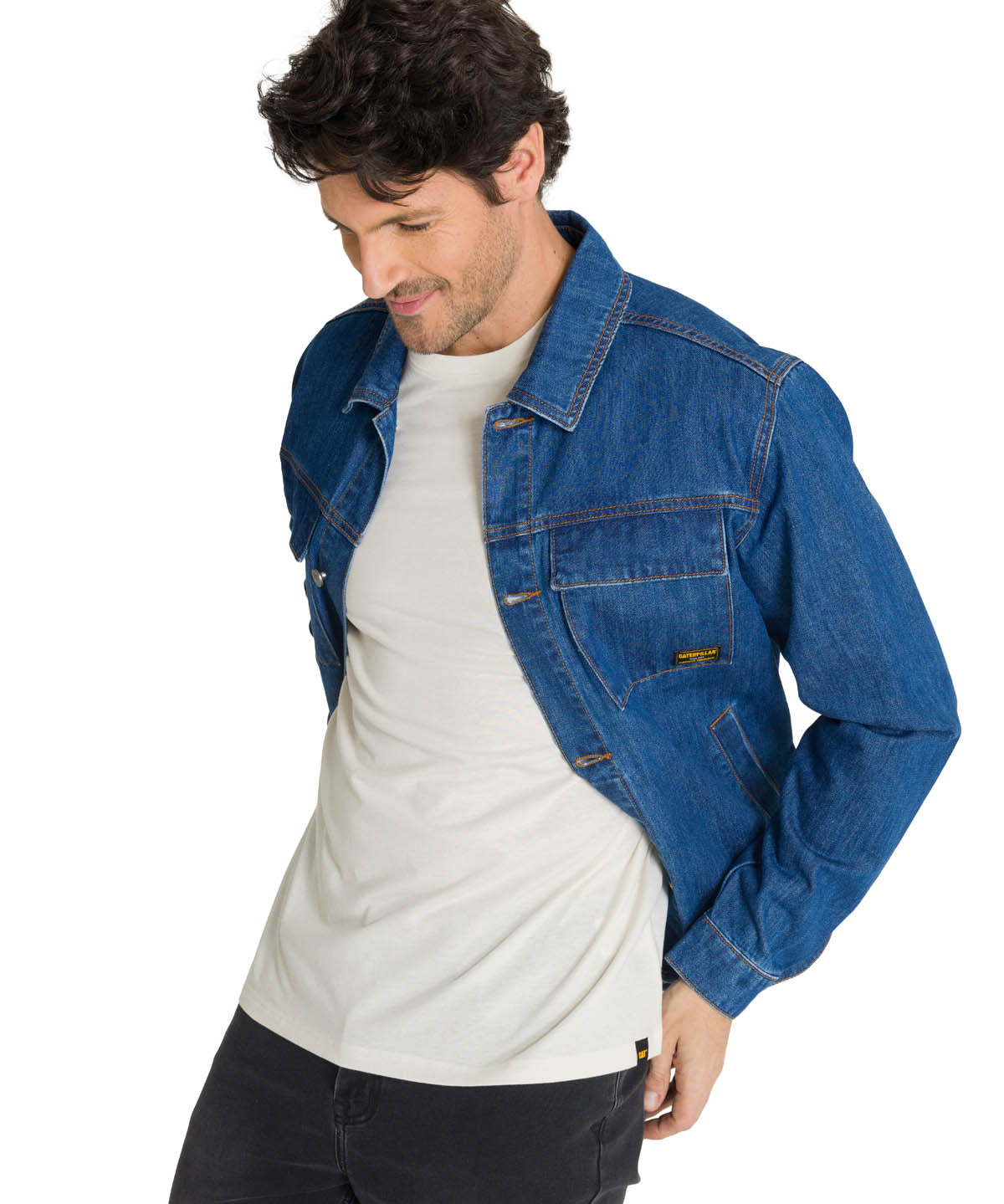 Chaqueta de Jeans Hombre Denim Work Azul CAT