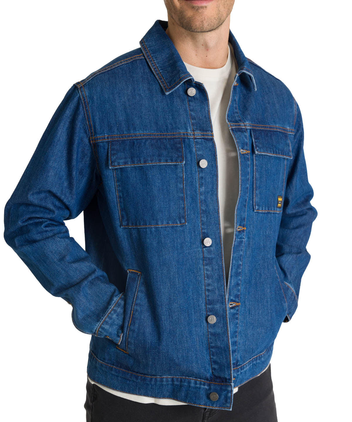 Chaqueta de Jeans Hombre Denim Work Azul CAT