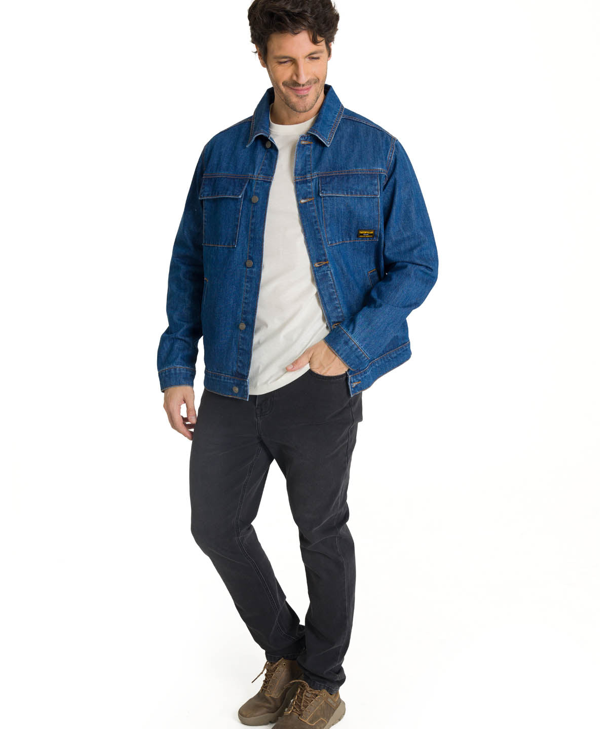 Chaqueta de Jeans Hombre Denim Work Azul CAT