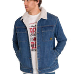 Chaqueta Manga Larga Unisex Sherpa Lined Work Denim Cat