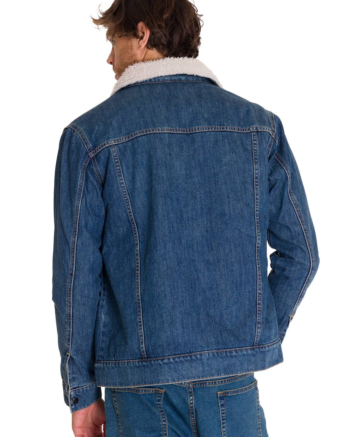 Chaqueta Manga Larga Unisex Sherpa Lined Work Denim Cat