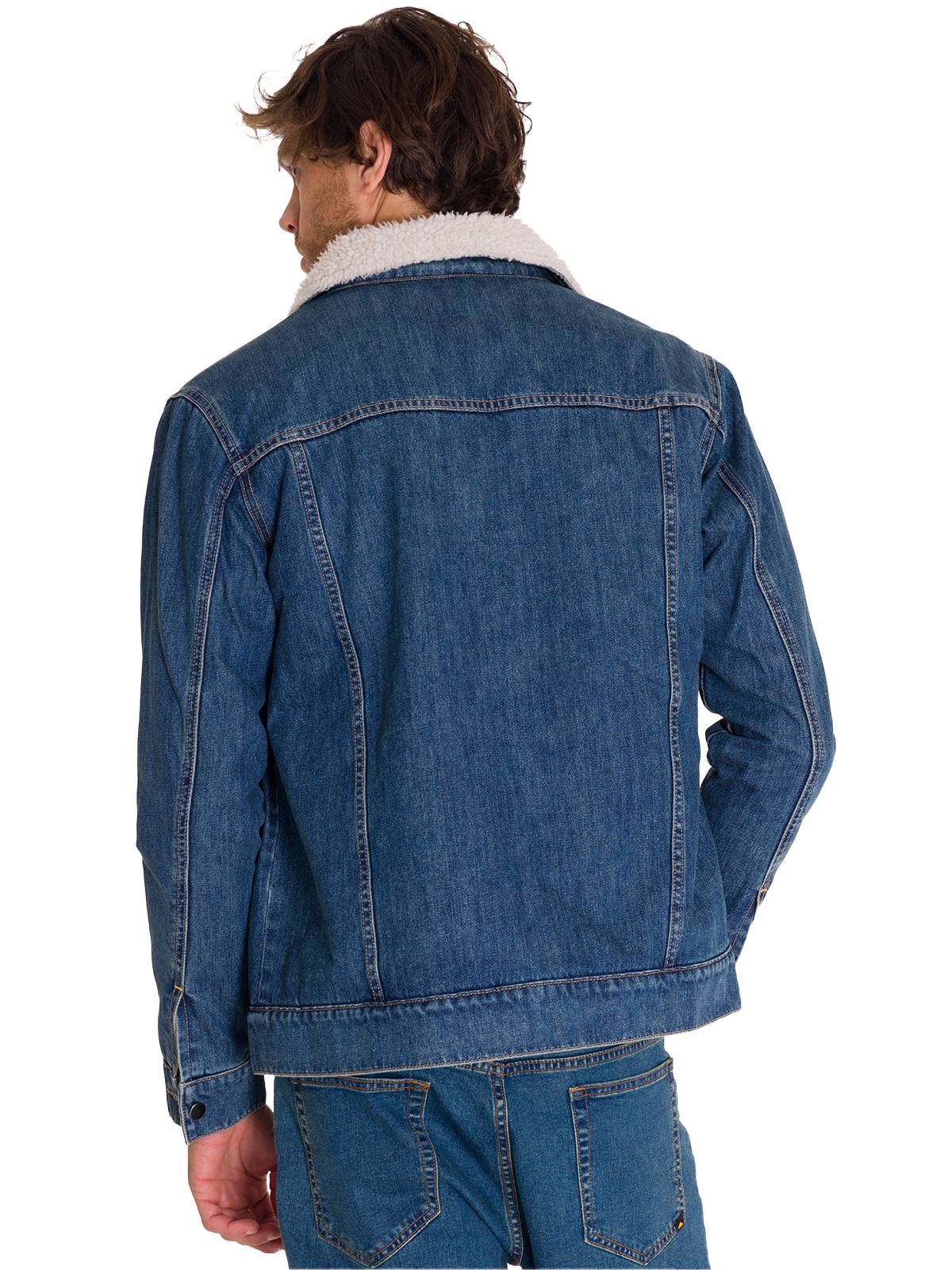 Chaqueta Manga Larga Unisex Sherpa Lined Work Denim Cat