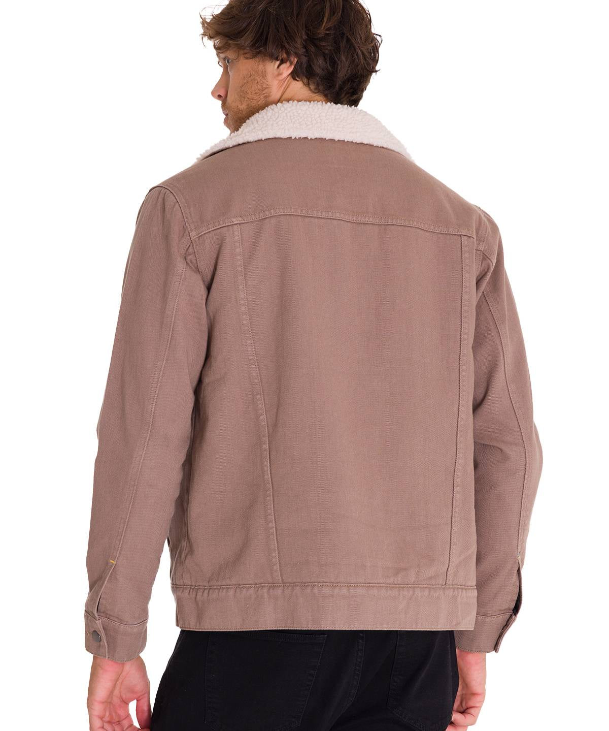 Chaqueta Manga Larga Unisex Sherpa Lined Work Taupe Cat