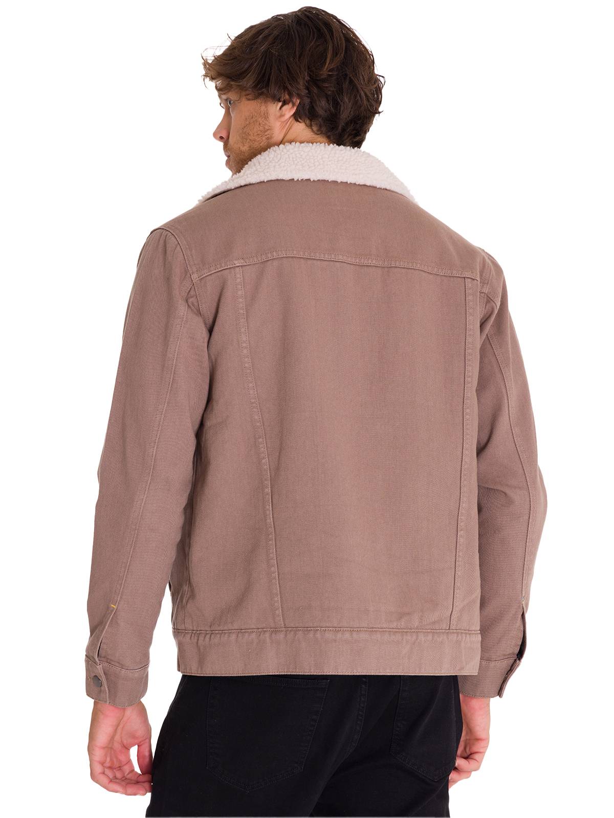 Chaqueta Manga Larga Unisex Sherpa Lined Work Taupe Cat