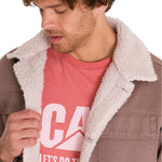 Chaqueta Manga Larga Unisex Sherpa Lined Work Taupe Cat